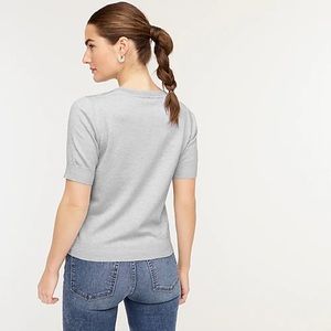 JCrew Silk Blend Crew Neck Sweater in Heather Dusk